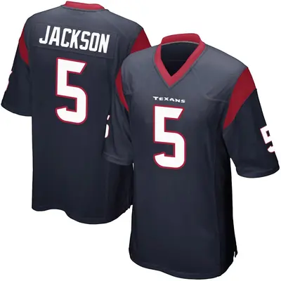 Men's Kearis Jackson Houston Texans Team Color Jersey - Navy Blue Game